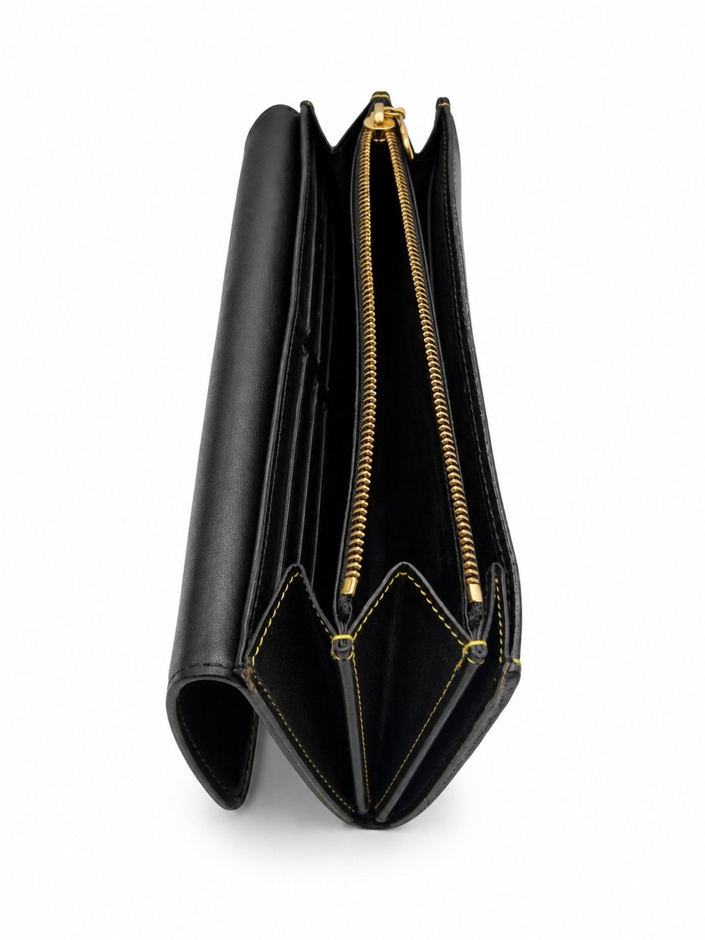Louis Vuitton Suhali Portefeuille Favori Black Leather Long Wallet Gold Hardware - Picture 7 of 10